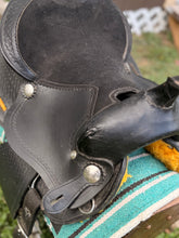 Load image into Gallery viewer, Youth Basketweave 12” Saddle w/ Saddle Pad