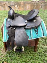 Load image into Gallery viewer, Youth Basketweave 12” Saddle w/ Saddle Pad