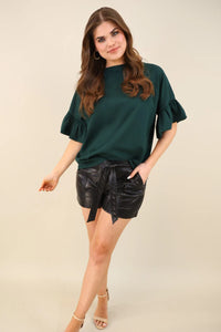 Rebecca Ruffle Sleeve Top