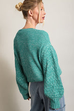 Load image into Gallery viewer, RTS: The Claire Turquoise Knitted Sweater