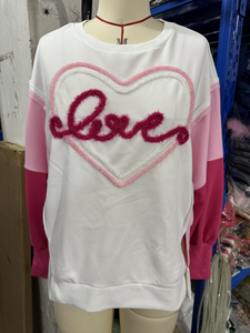 RTS: The Gwen Glitter embroidered Love Sweater