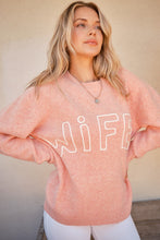 Load image into Gallery viewer, And The Why WIFEY &amp; Heart Round Neck Sweater