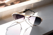Load image into Gallery viewer, Ready to Ship  | The Alex Gold/Gray- High Quality Unisex Aviator Sunglasses