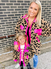 Load image into Gallery viewer, rts: Leopard MOMMY AND ME Sherpa shacket*
