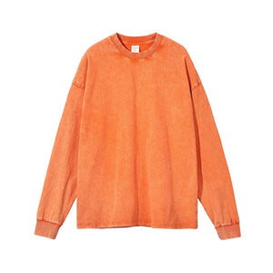 RTS: Mineral Washed Long sleeve Crews (boyfriend fit oversized)*