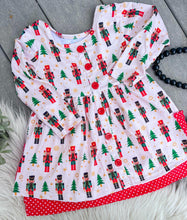 Load image into Gallery viewer, RTS: Reindeer/ Nutcracker Twirl Dress*