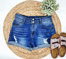 Load image into Gallery viewer, RTS: Cuffed Jean and frayed Jean Shorts*