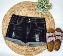 Load image into Gallery viewer, RTS: Cuffed Jean and frayed Jean Shorts*