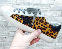 Load image into Gallery viewer, RTS: Adult Cow/Leopard Star Shoe