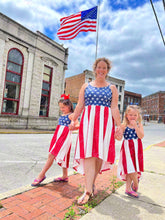 Load image into Gallery viewer, RTS: Mommy and me High Low Flag Dress