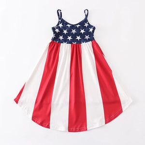RTS: Mommy and me High Low Flag Dress