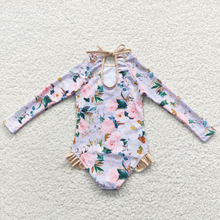 Load image into Gallery viewer, Copy of rts: Girls Long Sleeve Floral swims