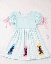 Load image into Gallery viewer, RTS: Checked Pencil/Crayon Dress