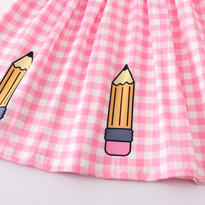 RTS: Checked Pencil/Crayon Dress