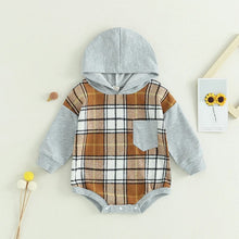 Load image into Gallery viewer, RTS: The Brady Hooded Plaid Onesie and Shirt-