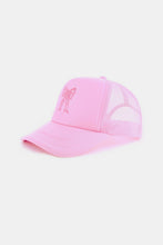 Load image into Gallery viewer, Zenana Ribbon Bow Embroidery Trucker Hat