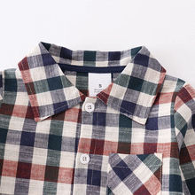 Load image into Gallery viewer, RTS: Plaid girls dress or Plaid Boys shirt