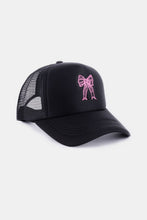 Load image into Gallery viewer, Zenana Ribbon Bow Embroidery Trucker Hat