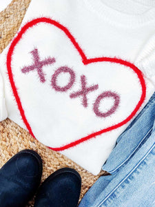 RTS: Knitted Heart XOXO Sweater