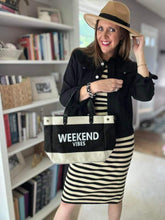 Load image into Gallery viewer, RTS Forever3am Jute and Vegan Leather Standing Tote