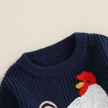 Load image into Gallery viewer, RTS: Embroidered Chicken Sweater