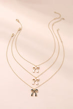 Load image into Gallery viewer, Triple Layered Bowknot Necklace