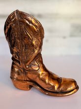 Load image into Gallery viewer, Copper Cast Boot Vase/Planter