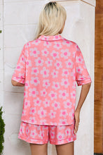 Load image into Gallery viewer, Pocketed Flower Half Sleeve Top and Shorts Lounge Set