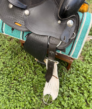 Load image into Gallery viewer, Youth Basketweave 12” Saddle w/ Saddle Pad
