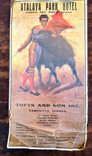 Load image into Gallery viewer, Vintage Bull Fighting Poster/menu