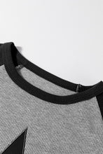 Load image into Gallery viewer, Star Round Neck Raglan Sleeve Top