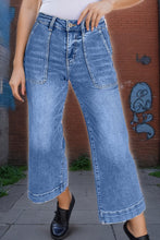 Load image into Gallery viewer, Cropped High Rise Wide Leg Jeans