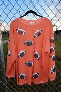 (MULTI COLOR) Sequin Basketball Corded Crews