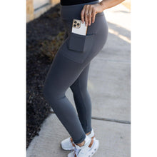Load image into Gallery viewer, PreOrder | The Carmen - Charcoal Full Length Leggings with Pockets  - Luxe Leggings by Julia Rose® Round 3