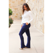 Load image into Gallery viewer, Ready to Ship | The Niko - Navy FLARE Leggings with Pocket - Round 2