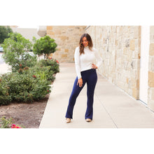 Load image into Gallery viewer, Ready to Ship | The Niko - Navy FLARE Leggings with Pocket - Round 2