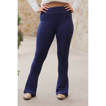 Load image into Gallery viewer, Ready to Ship | The Niko - Navy FLARE Leggings with Pocket - Round 2