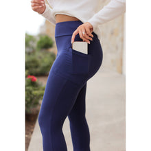 Load image into Gallery viewer, Ready to Ship | The Niko - Navy FLARE Leggings with Pocket - Round 2