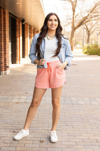 PreOrder | The Emelia Terry Cloth Shorts - Pastel Orange