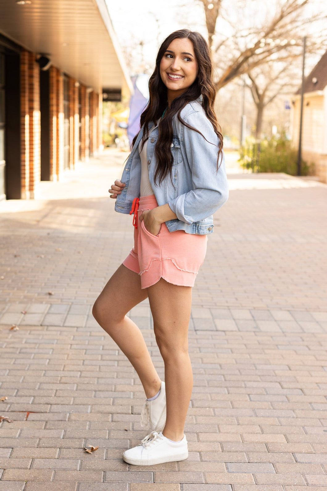 PreOrder | The Emelia Terry Cloth Shorts - Pastel Orange