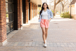 PreOrder | The Emelia Terry Cloth Shorts - Pastel Orange