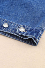 Load image into Gallery viewer, Collared Neck Button Up Denim Jacket