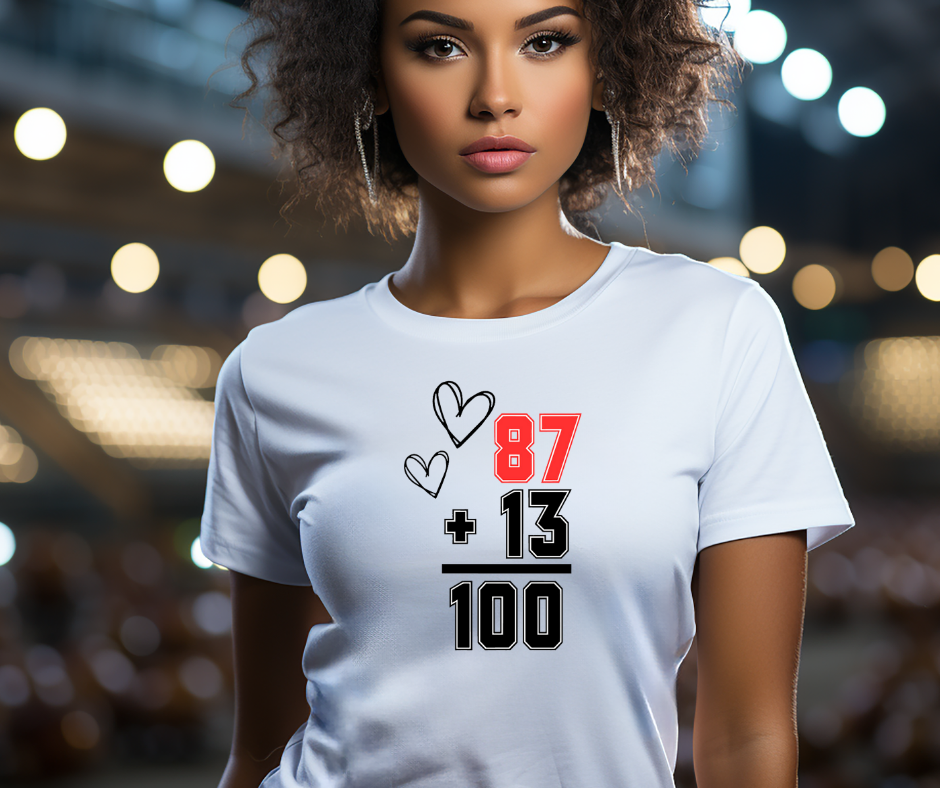 Taylor 87 plus 13 equals 100 Graphic T (S - 3XL)