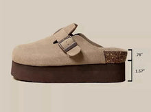 Load image into Gallery viewer, RTS: The Adaline Platform Suede Buckle Clogs