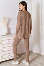 Load image into Gallery viewer, Basic Bae Full Size V-Neck Soft Rayon Long Sleeve Top and Pants Lounge Set