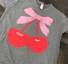 Load image into Gallery viewer, Cherries n Bows Tee