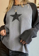 Load image into Gallery viewer, Star Round Neck Raglan Sleeve Top