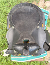Load image into Gallery viewer, Youth Basketweave 12” Saddle w/ Saddle Pad