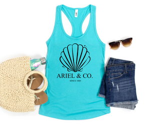 Ariel and Co Racerback Tank- Graphic T (S-2x)
