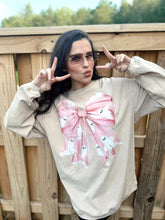 Load image into Gallery viewer, Beige Ghost Bow Corded Crew